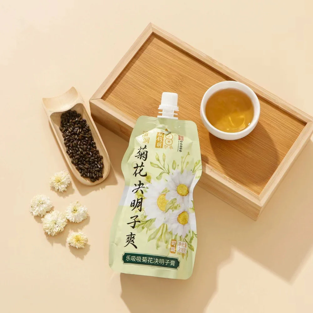 Double Coin Chrysanthemum Cassia Jelly Drink - 218g x 3 Packs - Image 3