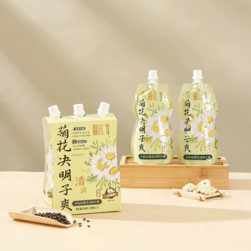Double Coin Chrysanthemum Cassia Jelly Drink - 218g x 3 Packs - Image 4
