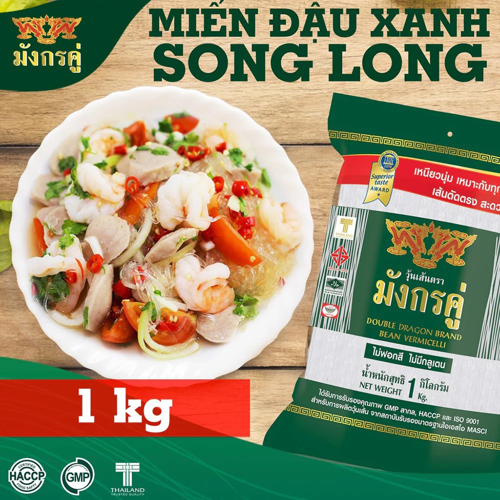 Double Dragon Brand Thai Bean Vermicelli - 1kg - Image 2