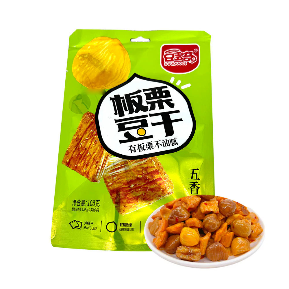 Doudouqi Chestnut Flavored Tofu Snack - Five Spice, 108g