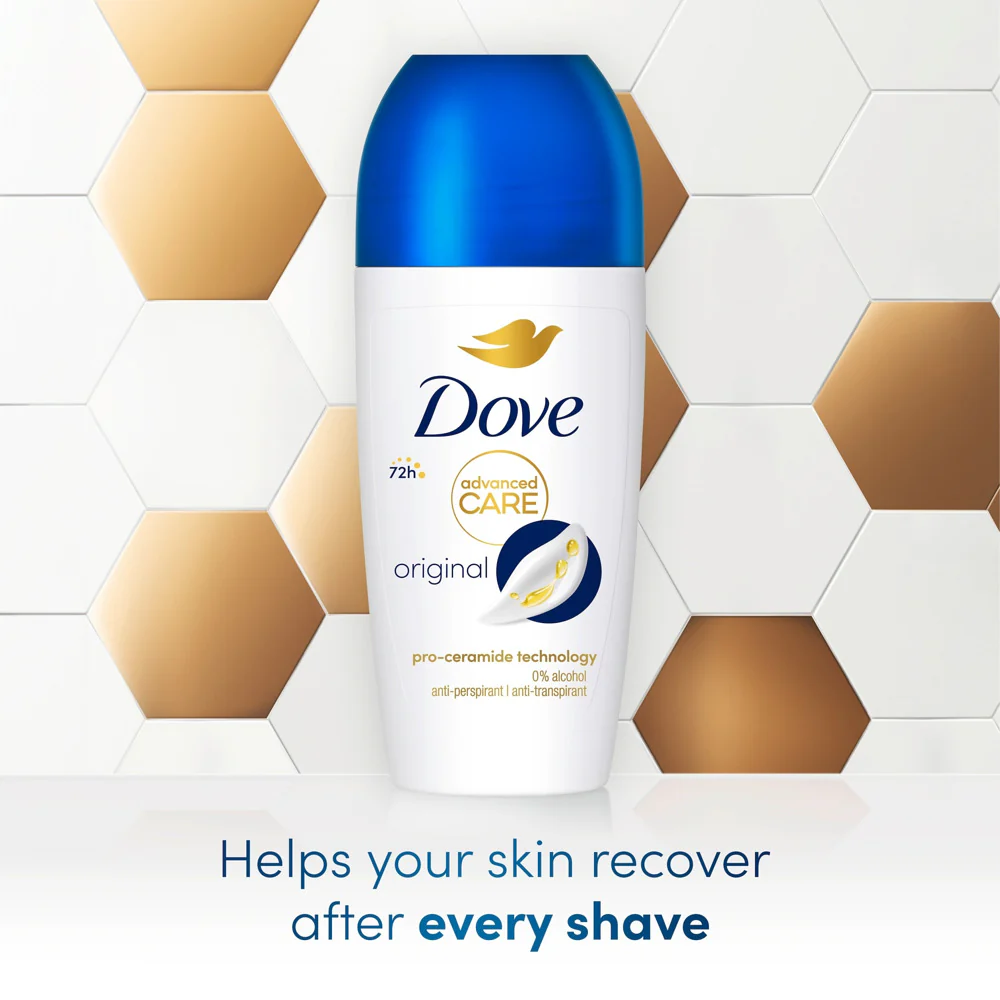 Dove Advanced Care Original Anti-Perspirant Roll-On 72h Protection 50ml - Image 3