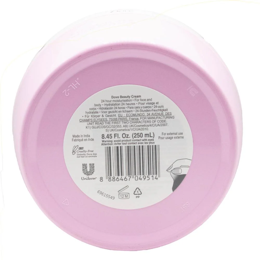 Dove Body Love Beauty Cream for Face & Body 250ml - Image 3
