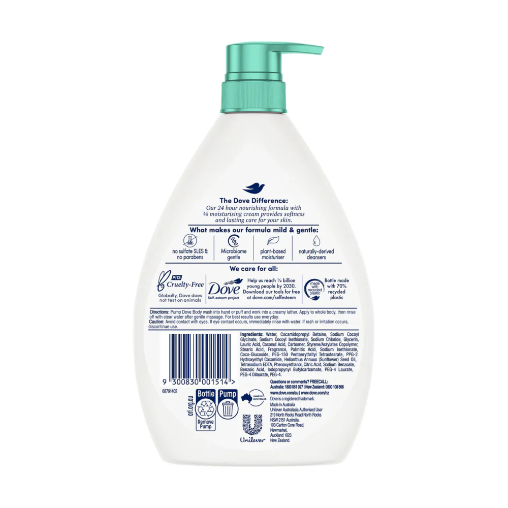 Dove Sensitive Skin Nourishing Body Wash 1L - Image 2