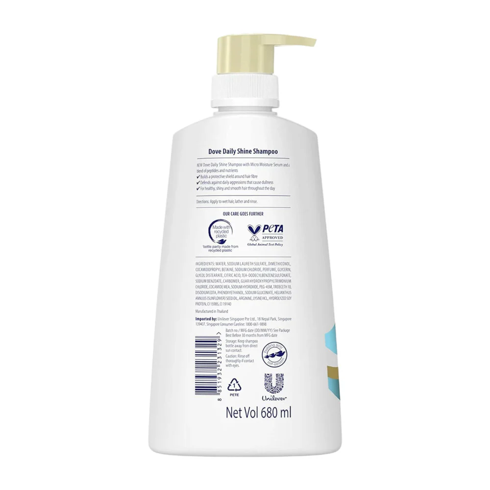 Dove Ultra Care Daily Shine Shampoo for Dull Hair 680ml - Image 3