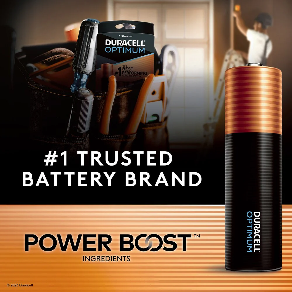 Duracell Optimum AAA Alkaline Batteries - Pack of 10 - Image 2
