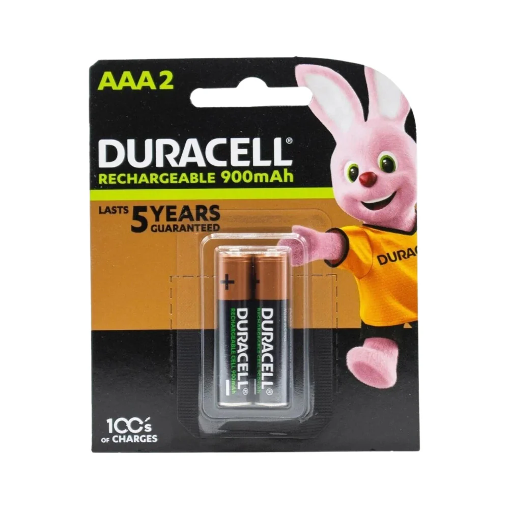 Duracell Rechargeable AAA Batteries 900mAh - Pack of 2
