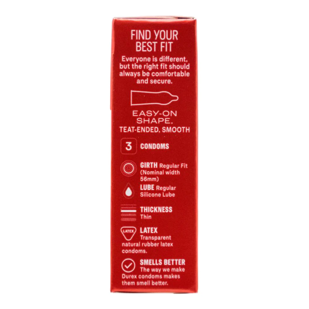 Durex Fetherlite Thin Feel Condoms Regular Fit - 3 Pack - Image 2