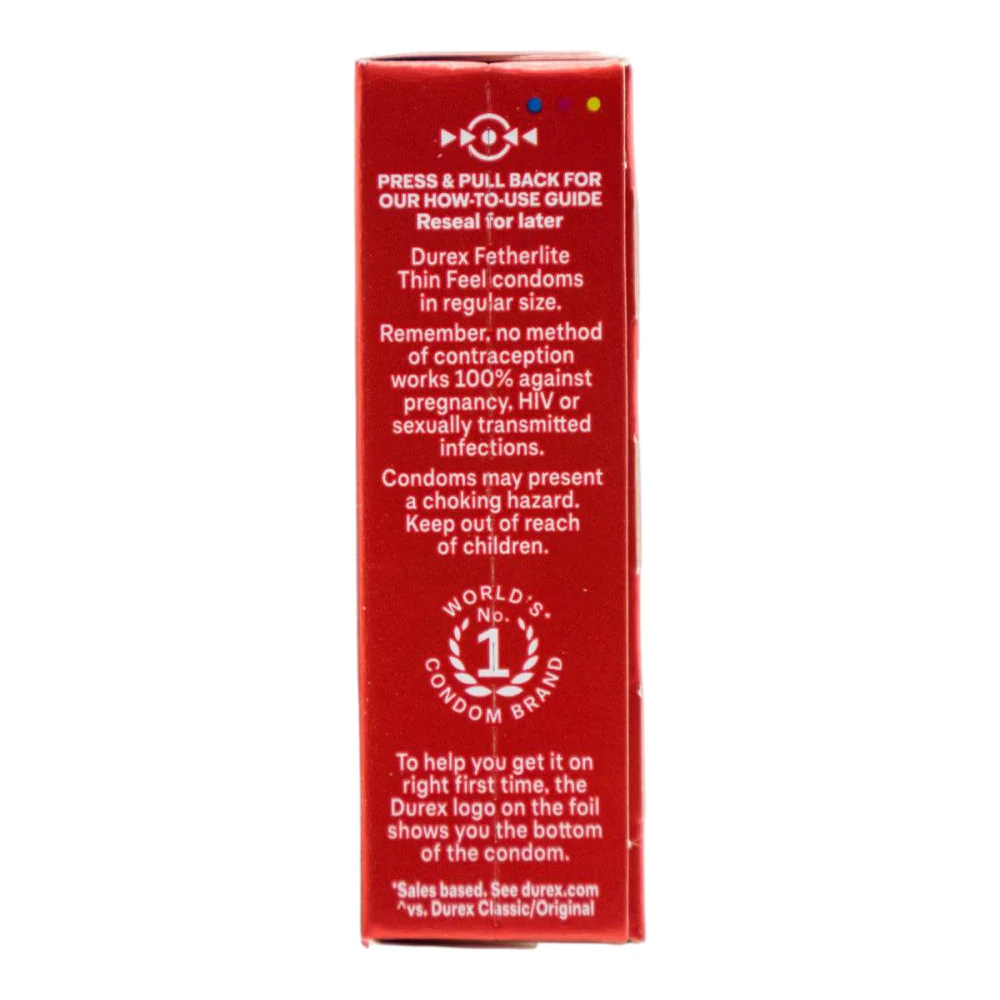 Durex Fetherlite Thin Feel Condoms Regular Fit - 3 Pack - Image 3