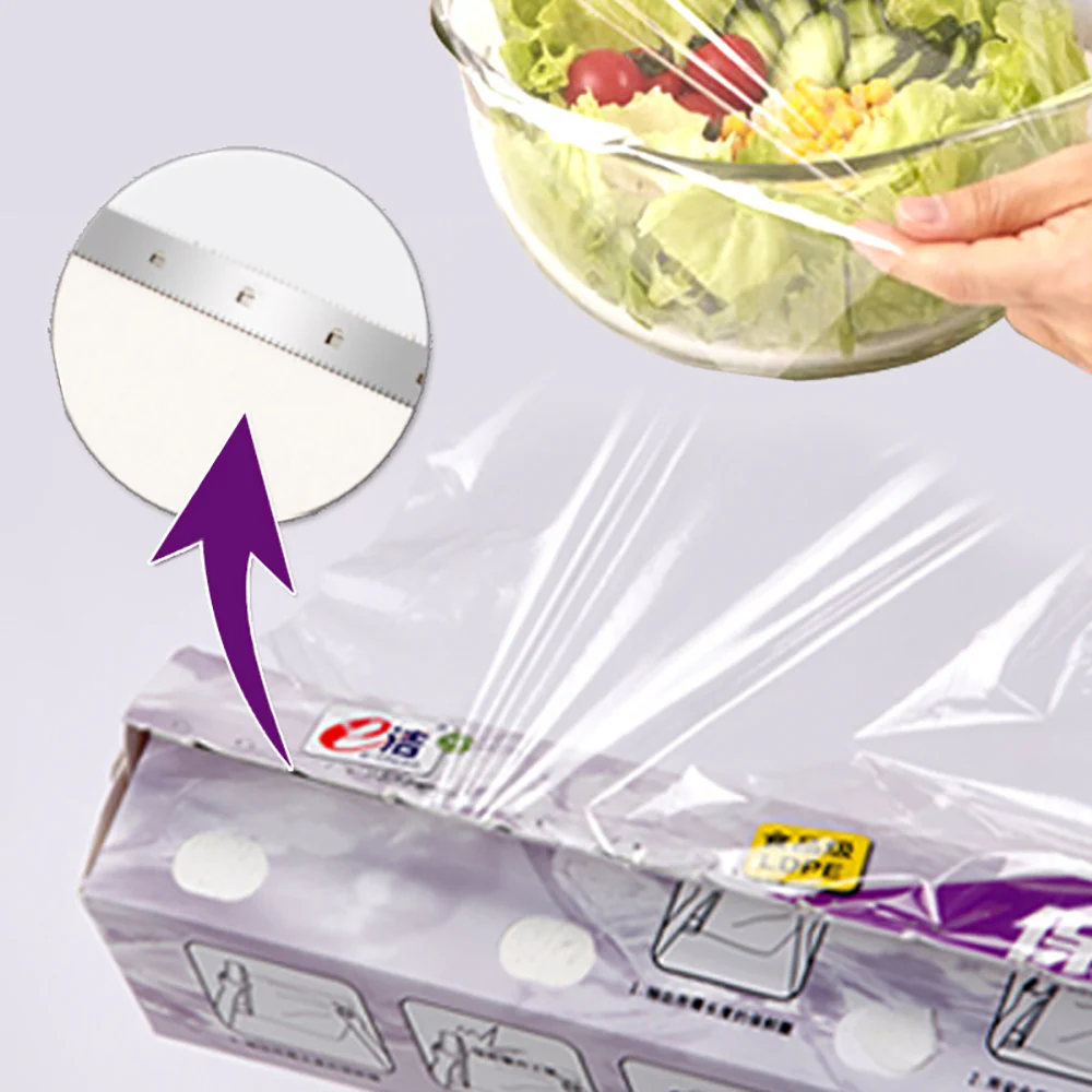 E-Clean Food Grade PE Cling Film with Cutter - 30cm x 25m - Image 2
