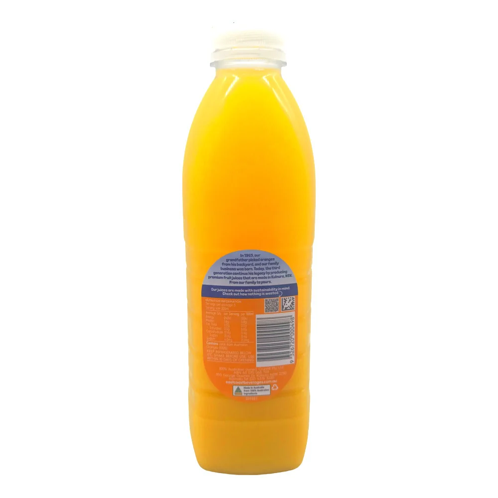 Eastcoast Hand-Picked 100% Orange Juice 1L – No Added Sugar, Not From Concentrate - Image 2