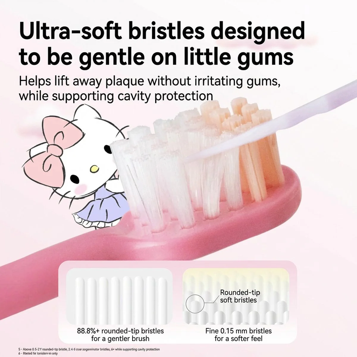 EBISU Hello Kitty Kids Toothbrush (2–6 Years) - Image 2