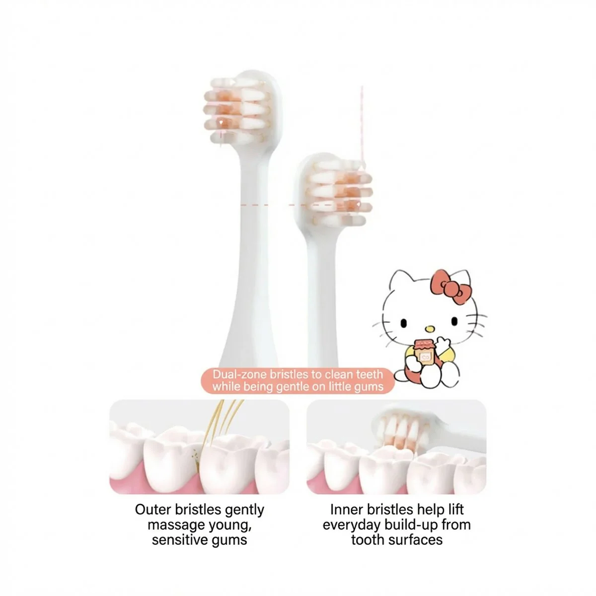 EBISU Hello Kitty Kids Toothbrush (2–6 Years) - Image 3