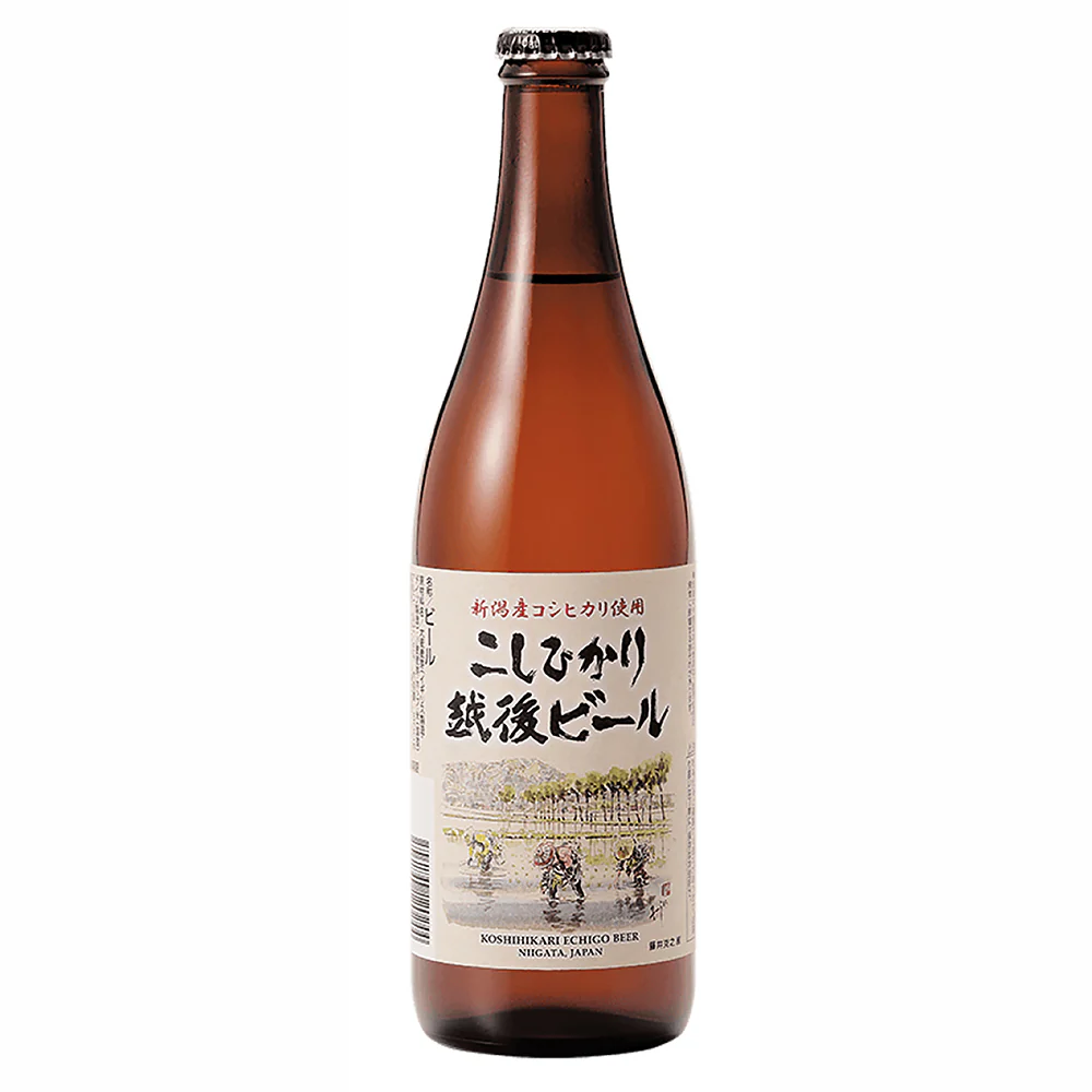 Echigo Koshihikari Rice Lager Beer Bottle - 5% ABV, 500ml