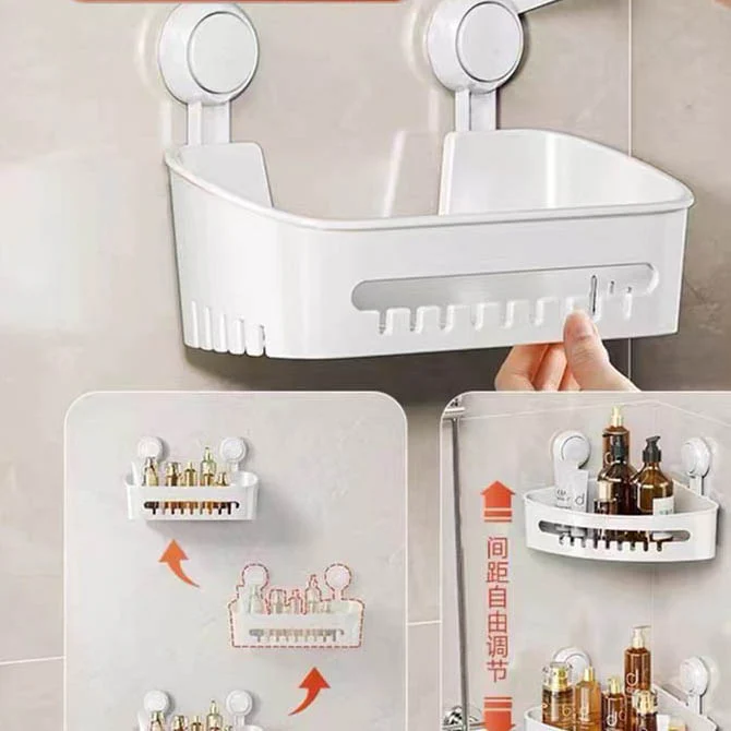 Ecoway Multi-Functional Vacuum Suction Cup Bathroom Storage - Holds up to 10kg, White/Grey (Random) - Image 5