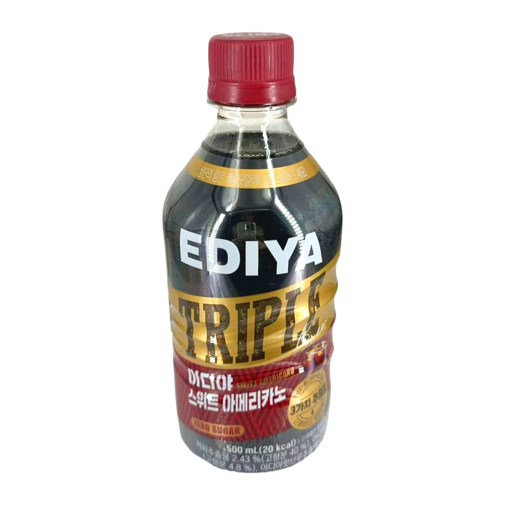 Ediya Triple Sweet Americano (Zero Sugar) 500ml - Ready-to-Drink Coffee