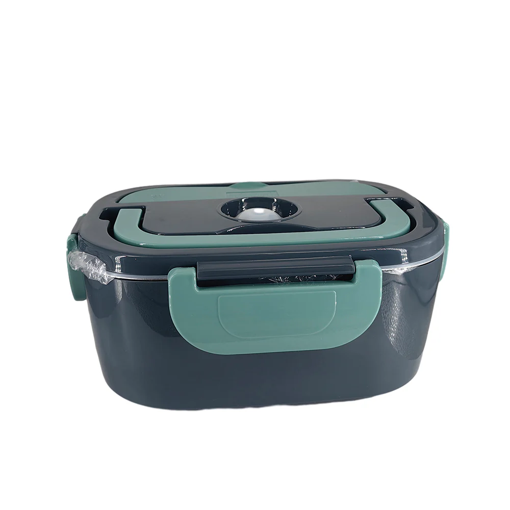 Electric Heated Lunch Box with Dual Compartments & Utensils - Image 2