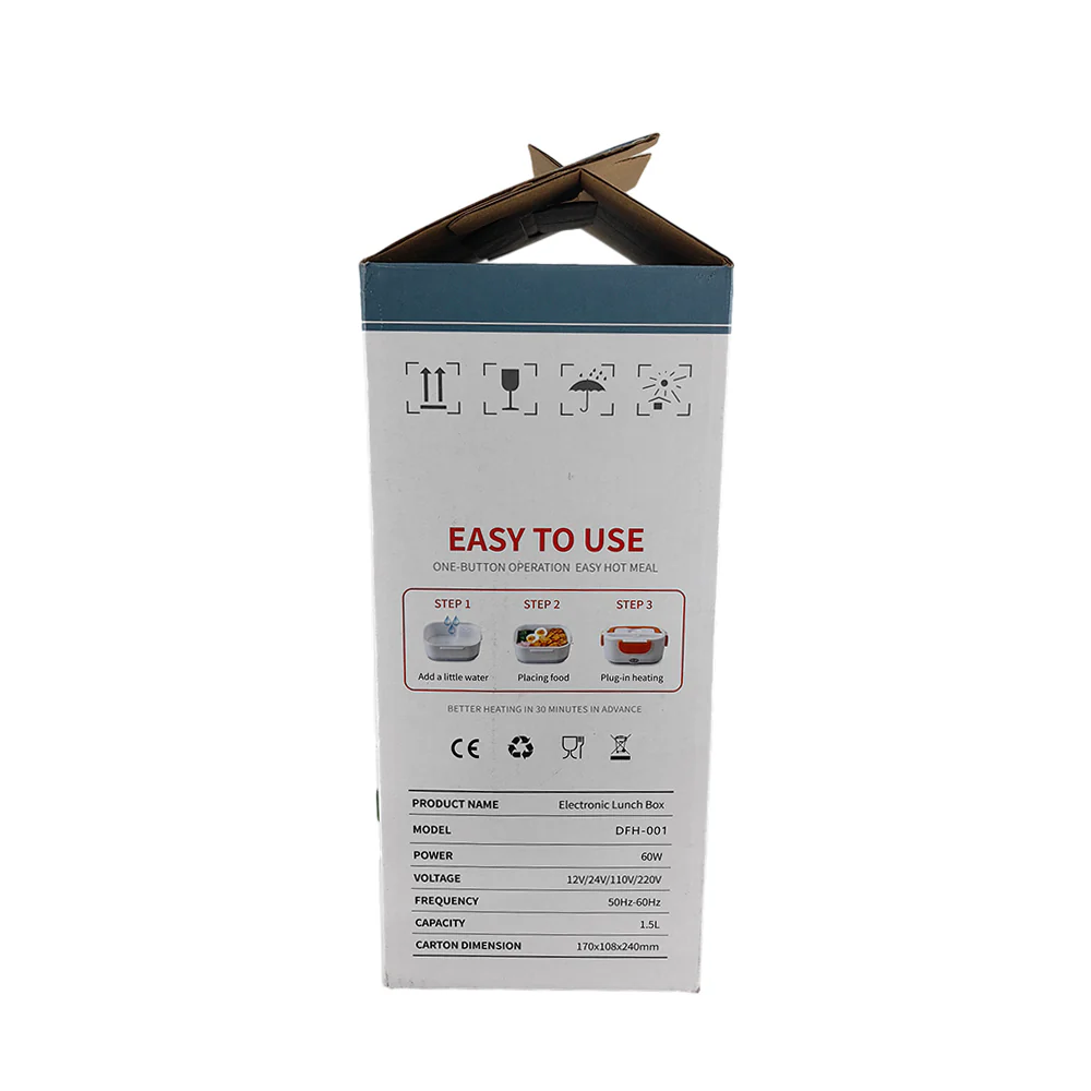 Electric Heated Lunch Box with Dual Compartments & Utensils - Image 4
