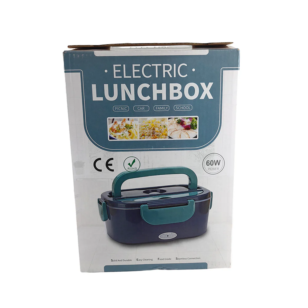 Electric Heated Lunch Box with Dual Compartments & Utensils - Image 5