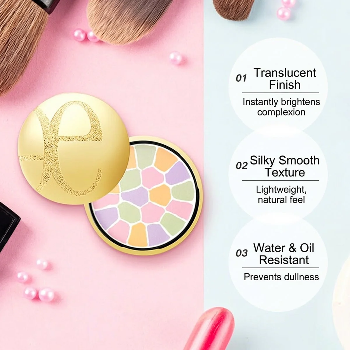 Elegance La Poudre Haute Nuance Face Powder #06 8.8g – Finishing Powder Compact - Image 5