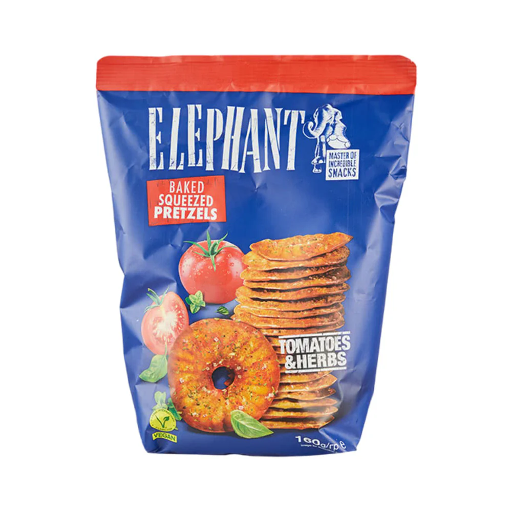 ELEPHANT Thin & Crispy Assorted Baked Pretzel Crackers 500g - Image 5