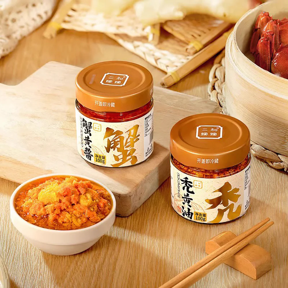 Erhe JiaJia Crab Roe Sauce 100g x 3 Jars - Image 2