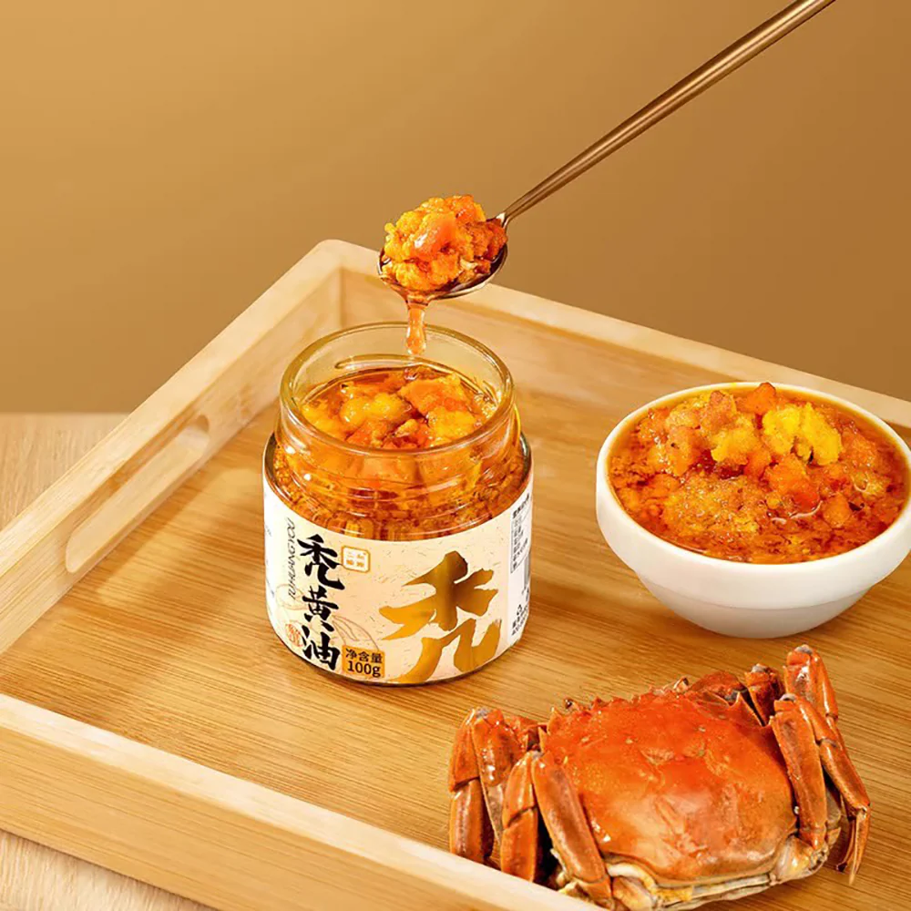 Erhe JiaJia Crab Roe Sauce 100g x 3 Jars - Image 3