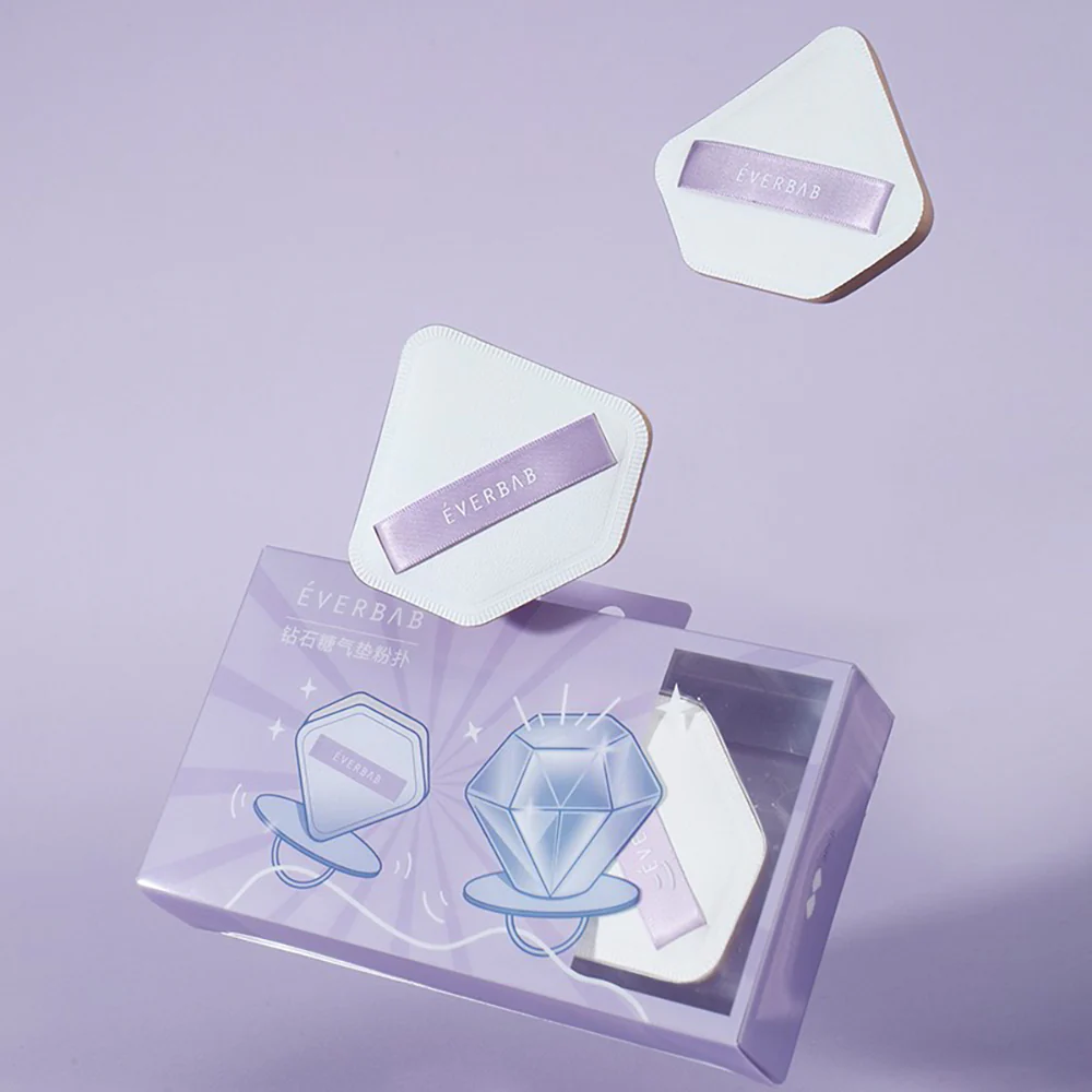 Everbab Diamond Sugar Cushion Puff - 2 Pieces - Image 3