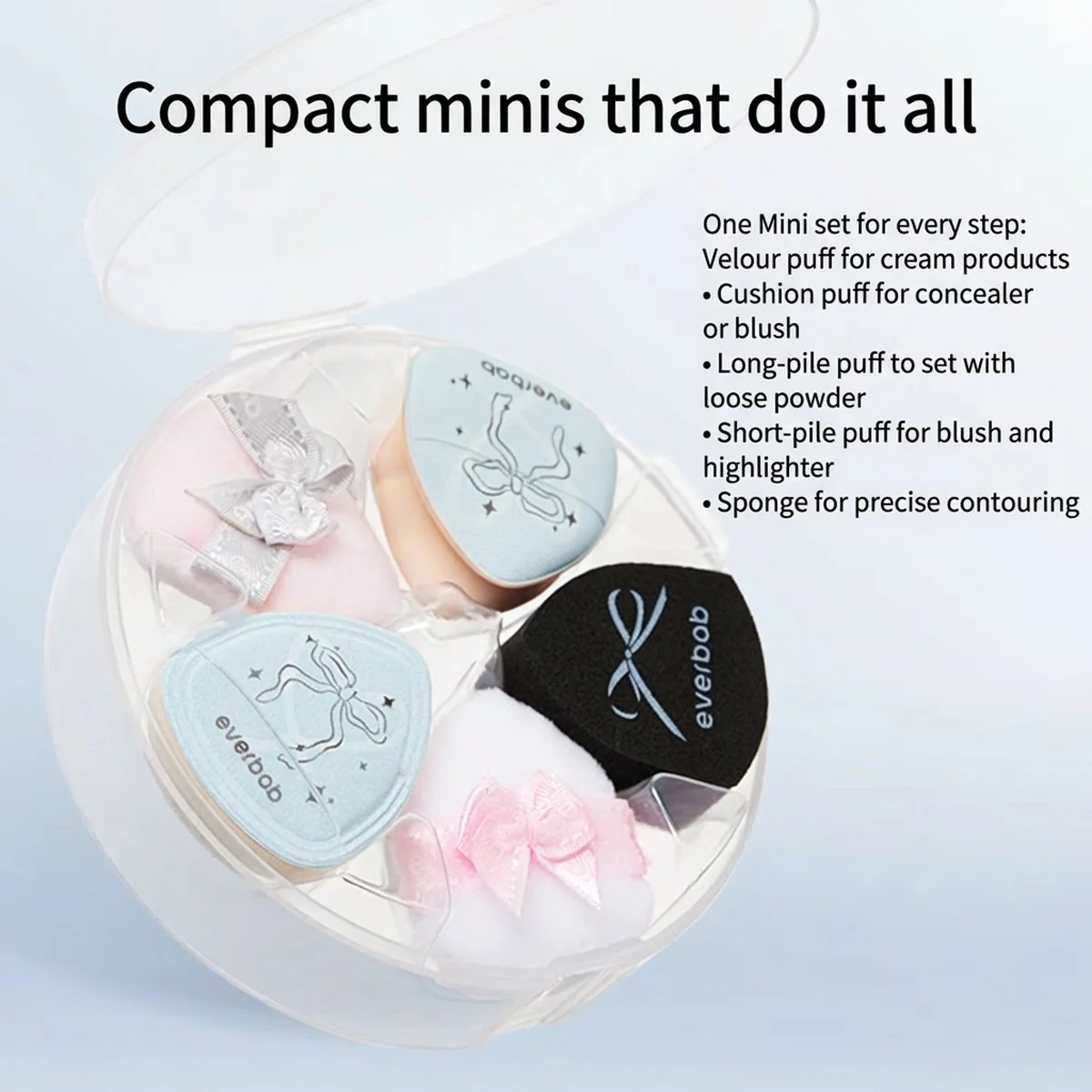 Everbab Mini Powder Puff Bow Series - Pack of 6 - Image 2