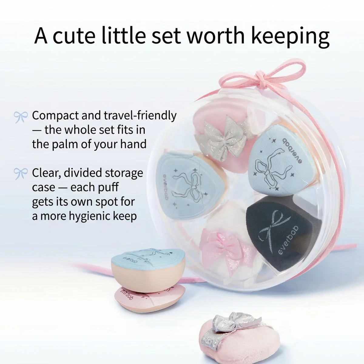 Everbab Mini Powder Puff Bow Series - Pack of 6 - Image 5