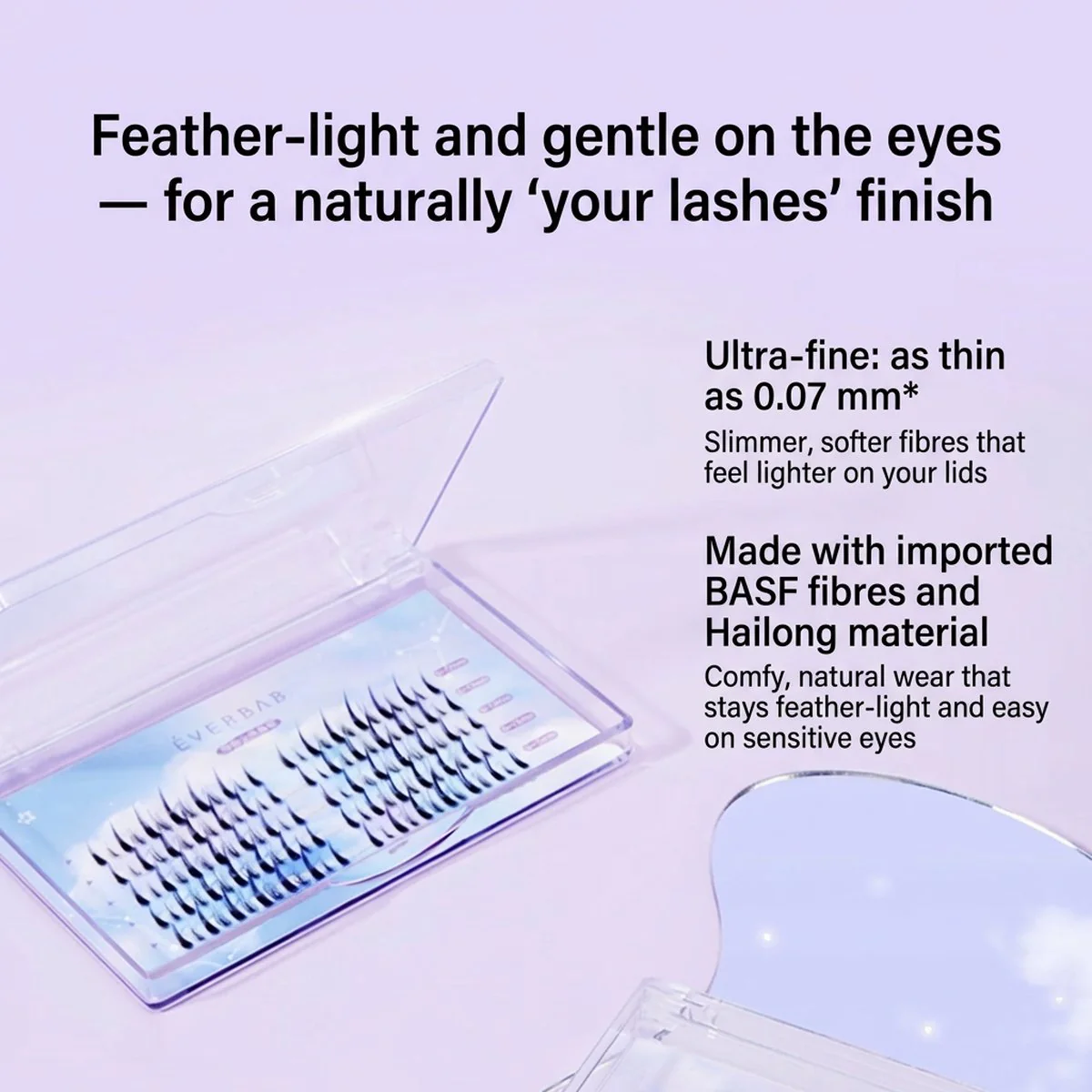 Everbab Single Cluster False Eyelashes - L-shaped Swallowtail - Image 2