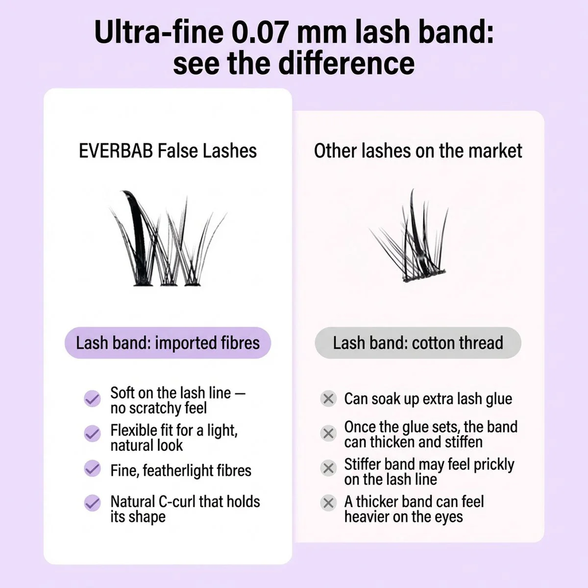 Everbab Single Cluster False Eyelashes - L-shaped Swallowtail - Image 4