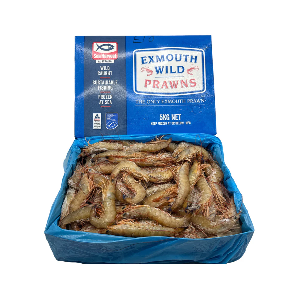 Exmouth Wild-Caught Prawns (Frozen) U10/20 – 500g - Head-On, Shell-On [Limit 1 PP] - Image 3