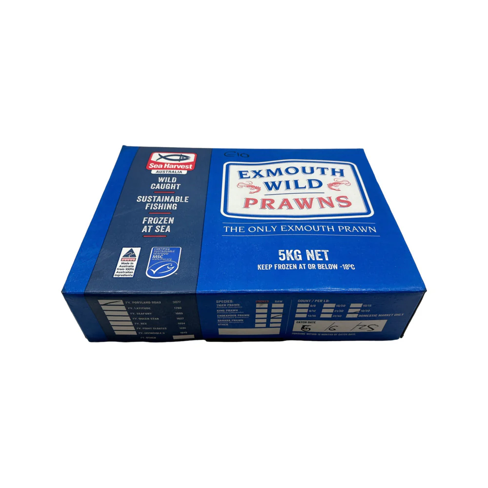 Exmouth Wild-Caught Prawns (Frozen) U10/20 – 500g - Head-On, Shell-On [Limit 1 PP] - Image 4