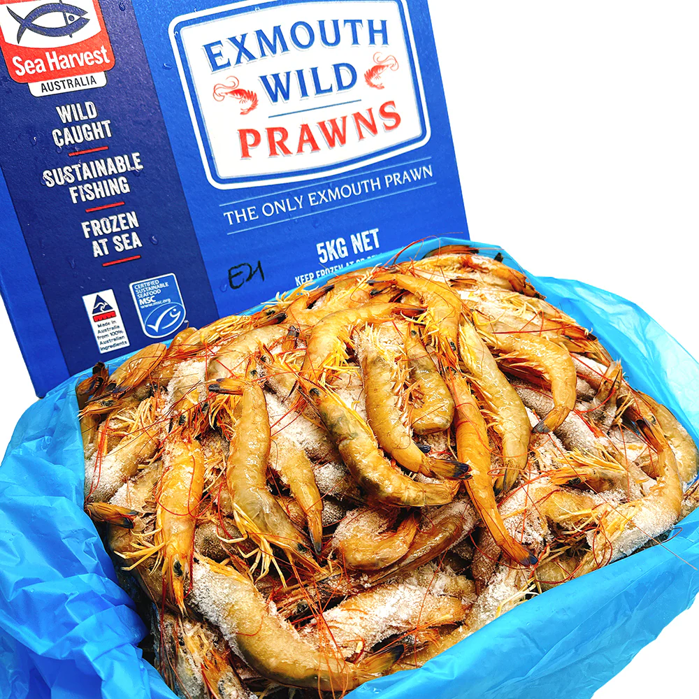 Exmouth Wild Caught Prawns U21/30 - 5kg - Image 3