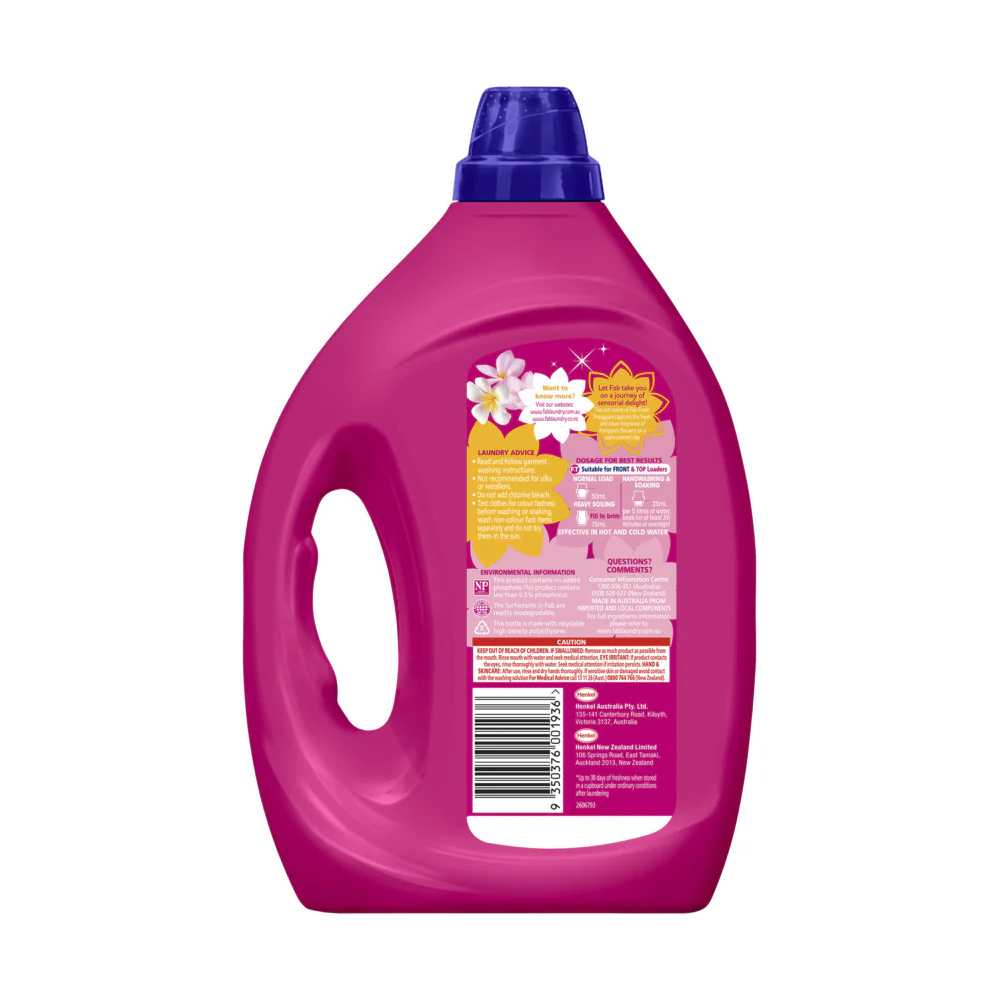Fab Fresh Frangipani Laundry Liquid 2L - Image 3