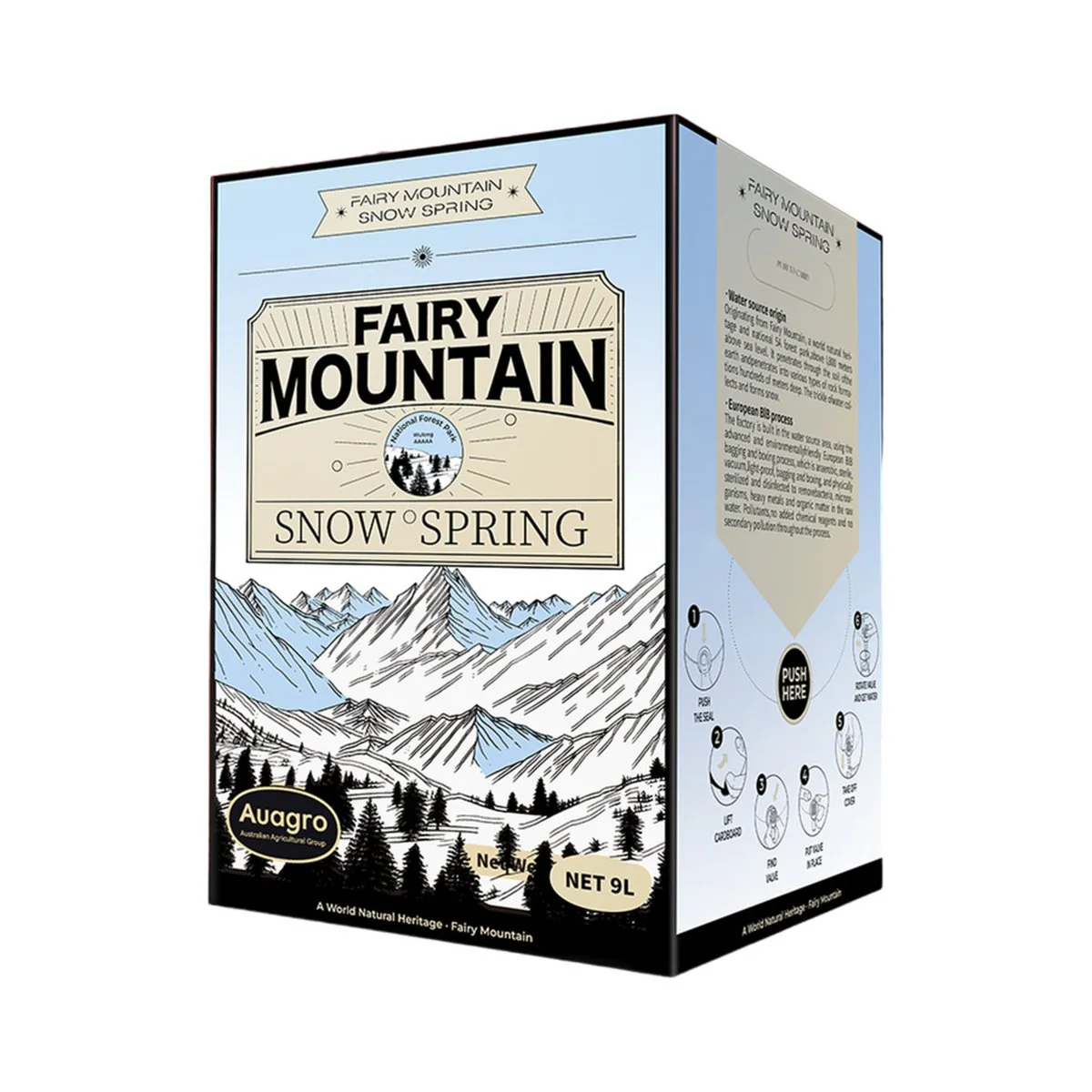 Fairy Mountain Snow Spring Natural Spring Water 9L