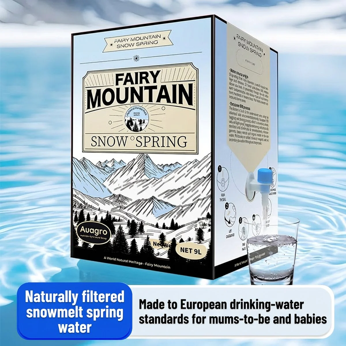 Fairy Mountain Snow Spring Natural Spring Water 9L - Image 4