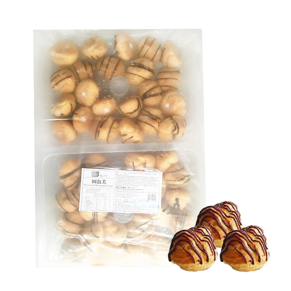 Faji Frozen Round Cream Puffs - 44 Pieces, 660g