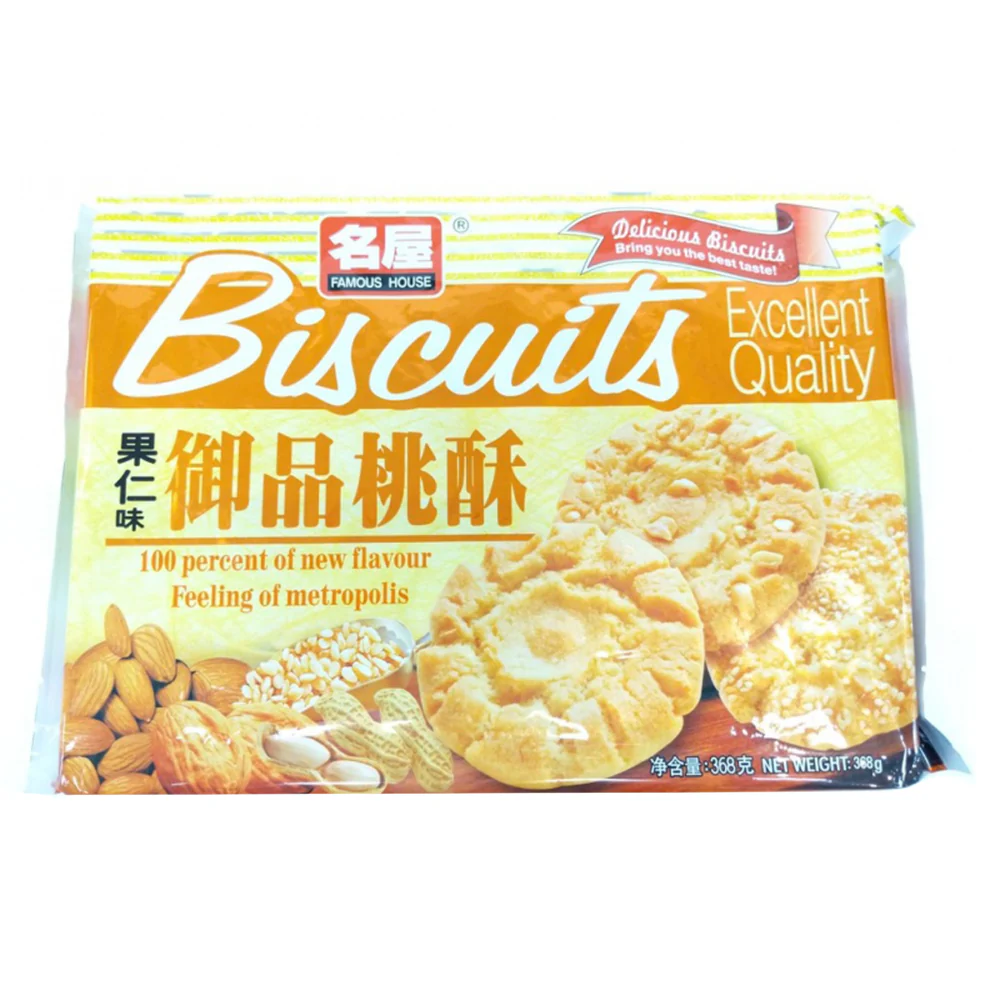Famous House Imperial Peach Crisp Biscuits - Nut Flavor - 368g