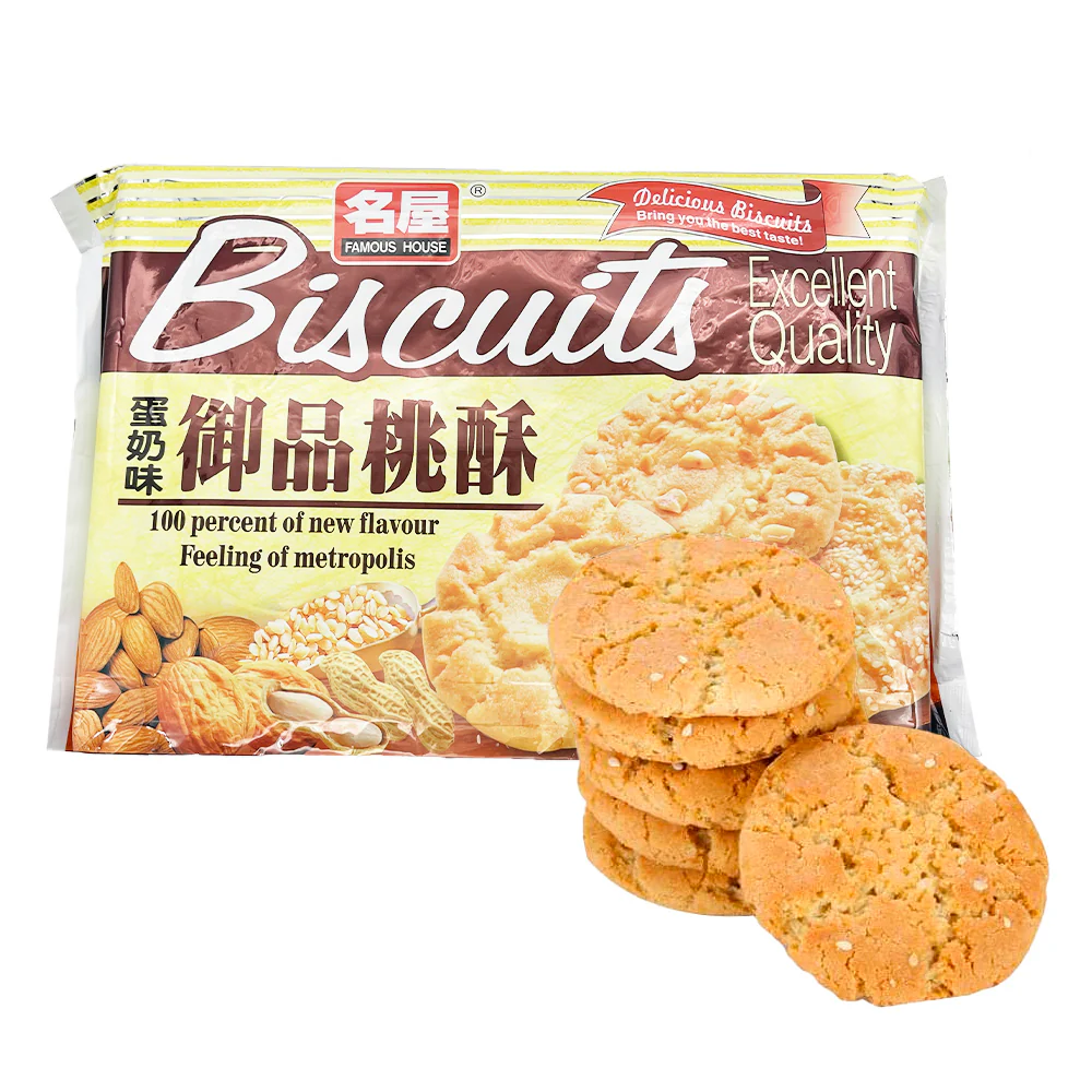 Famous House Premium Peach Shortbread - Egg and Milk Flavor - 368g