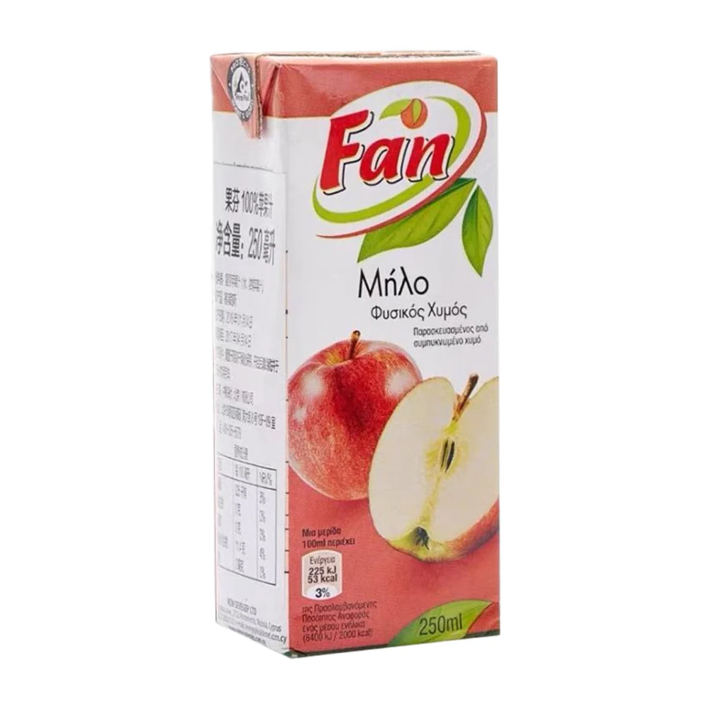 Fan 100% Apple Juice 250ml x 27 - Juice Boxes – Limited Import - Image 2