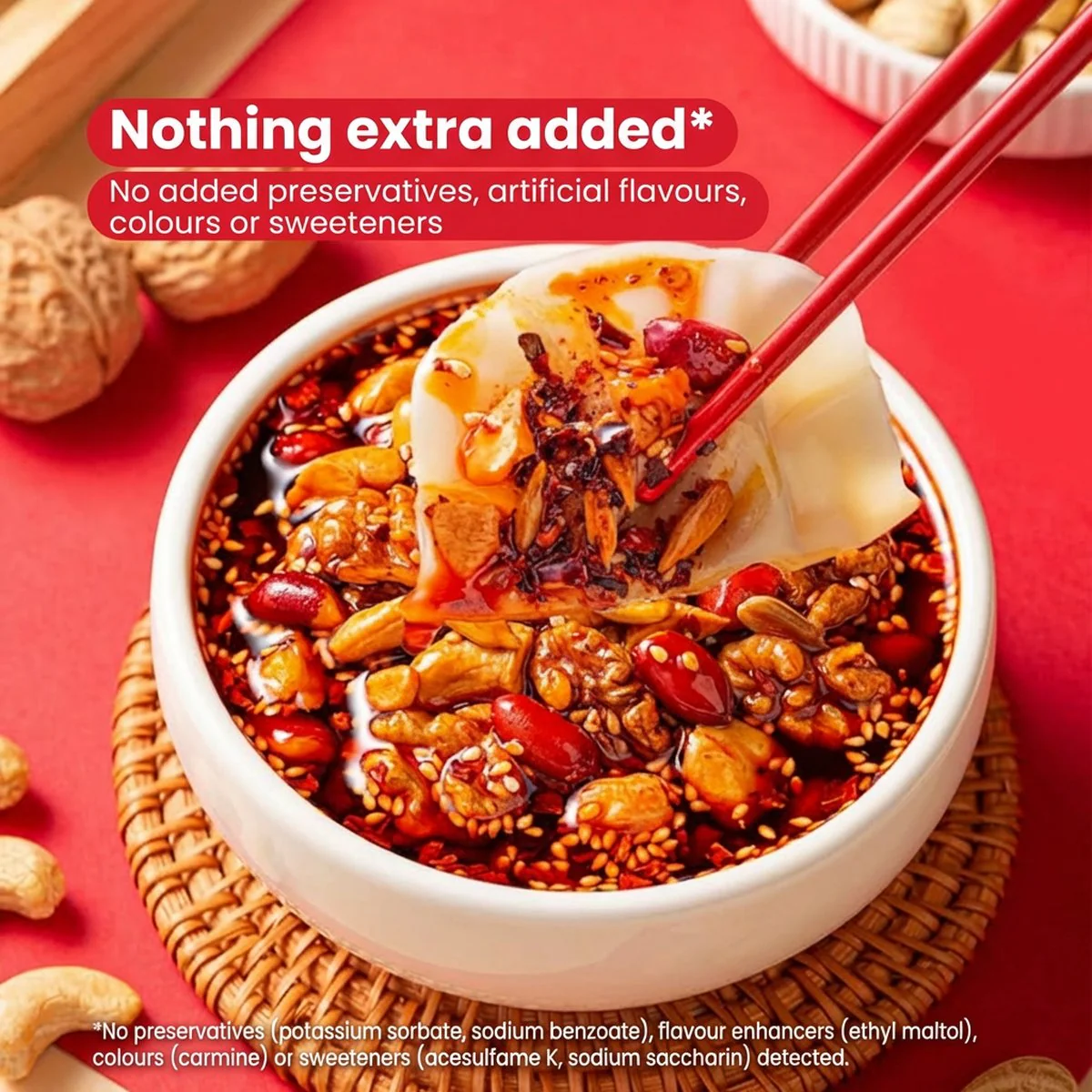 Fansaoguang Flaxseed Oil Crispy Chili with Mixed Nuts 210g x 4 Jars - Chili Crisp – Limited Import - Image 3