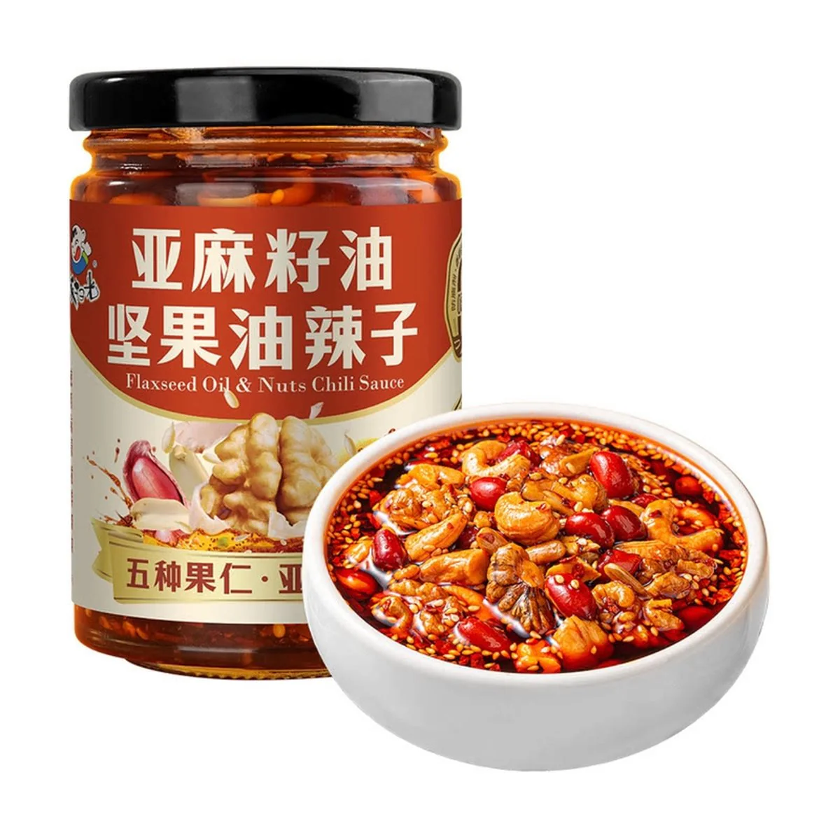 Fansaoguang Flaxseed Oil Crispy Chili with Mixed Nuts 210g x 4 Jars - Chili Crisp – Limited Import - Image 4