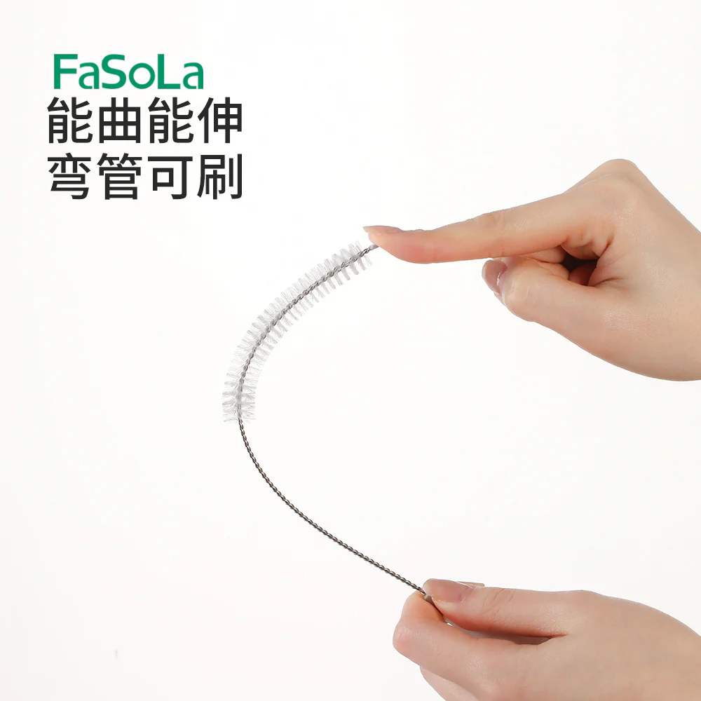 FaSoLa 2-in-1 Straw Cleaning Brush - White - Image 3