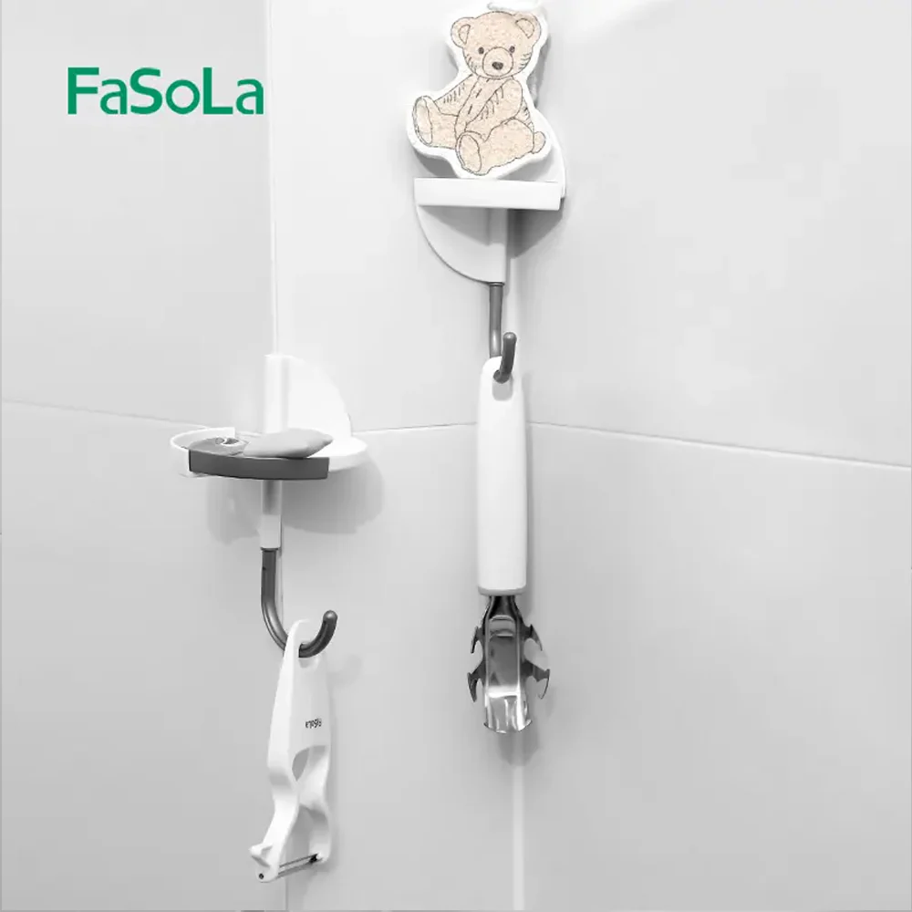 FaSoLa 270-Degree Rotating Storage Hook - White, 9.7x15x9.7cm - Image 2