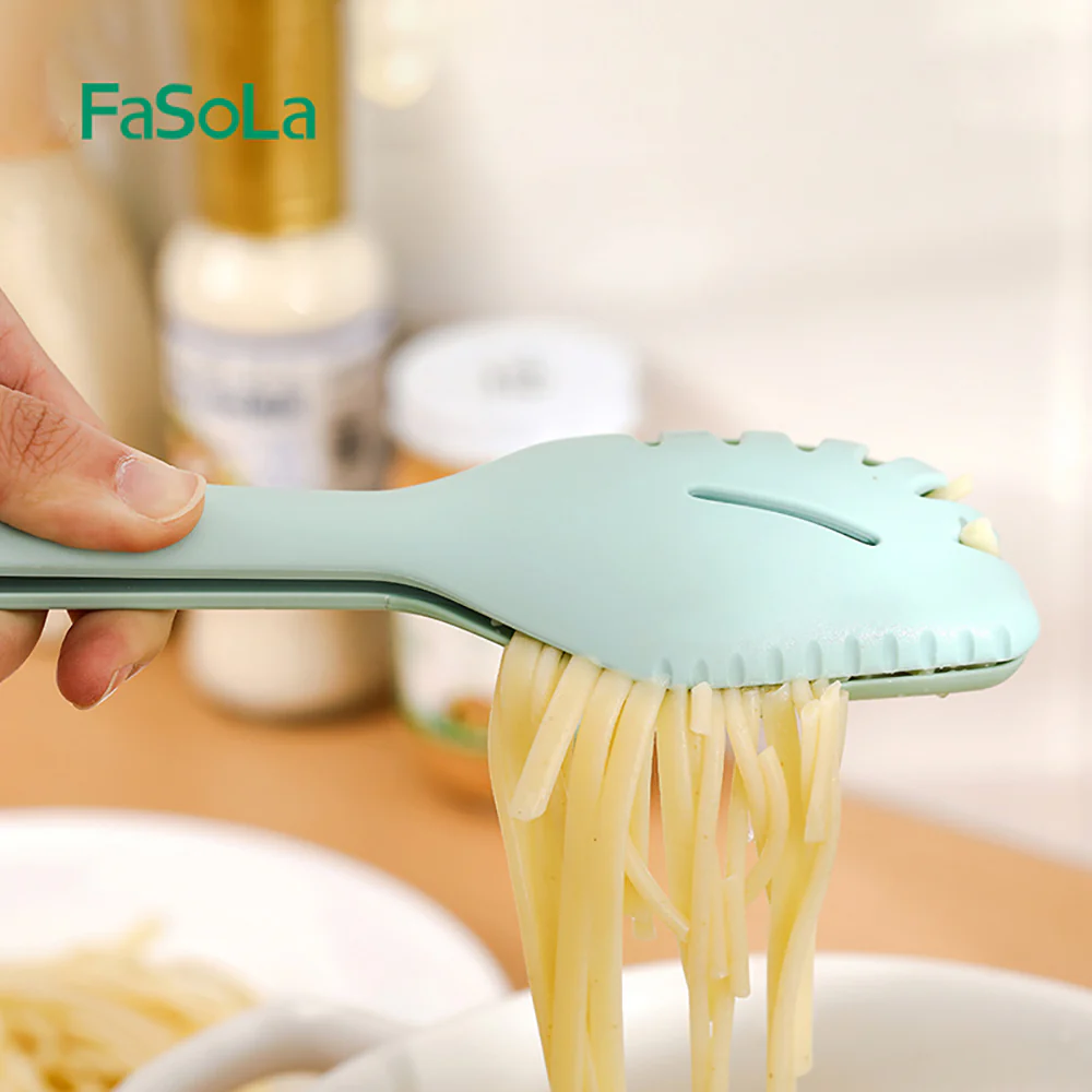 FaSoLa 3-in-1 Multi-Purpose Food Tongs - Olive Green - Image 2
