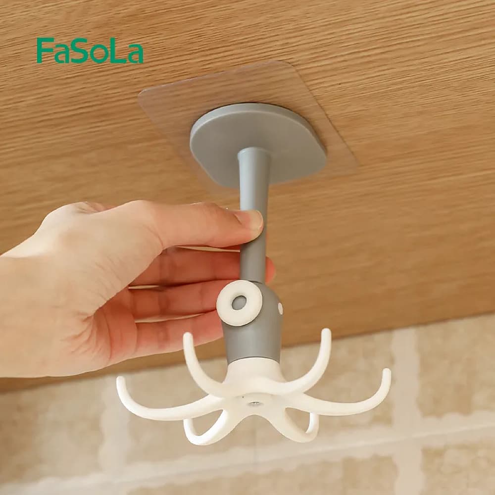 FaSoLa 360-Degree Rotating Six-Claw Hook - White - Image 2