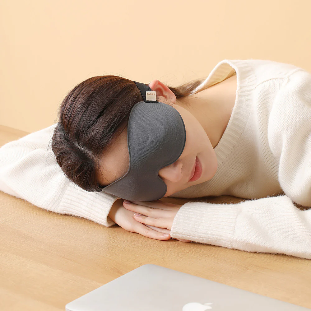 Fasola 3D Light Blocking Eye Mask - Grey - Image 3