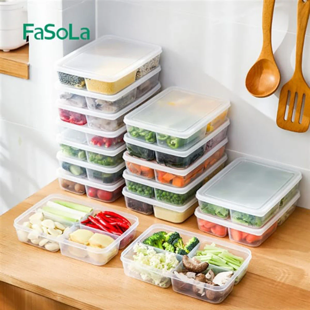FaSoLa 4-Compartment Refrigerator Storage Box - 23*4.8*16.6cm - Image 3