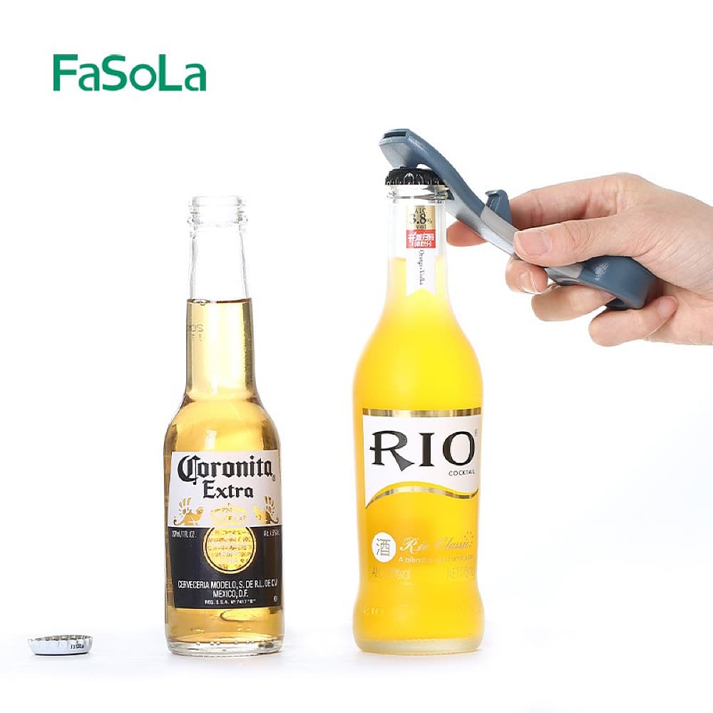 FaSoLa 4-in-1 Bottle Opener - Gray Blue, 14.6*4.4*2cm 1Piece X3